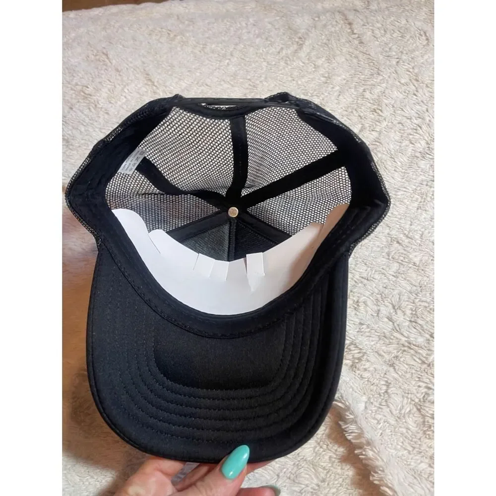 Black 'MAMA' Trucker Hat with White Raised Lettering NEW